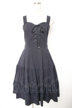 画像1: axes femme / ティアードジャンドレ F 紺 Y-25-12-23-119-AX-OP-SZ-ZY