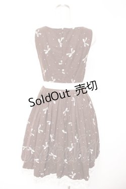 画像2: KATHARSIS / リボン柄ワンピース  茶 Y-25-12-23-120-LO-OP-SZ-ZY