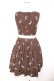 画像2: KATHARSIS / リボン柄ワンピース  茶 Y-25-12-23-120-LO-OP-SZ-ZY (2)