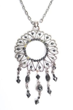 画像1: GOTH / ドリームキャッチャーモチーフネックレス  黒 Y-25-12-23-002-GO-AC-SZ-ZY