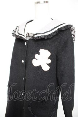 画像3: Ank Rouge / くまボアアップリケAラインセーラーブルゾンコート M 黒 Y-25-12-23-125-CA-CO-SZ-ZY