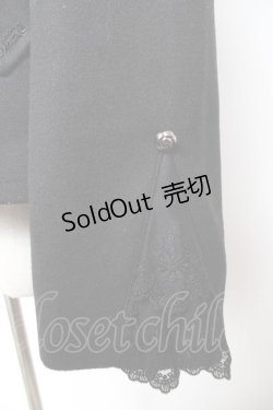 画像4: axes femme / ファー襟付編上ショートコート  黒 Y-25-12-23-128-AX-CO-SZ-ZY