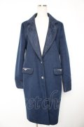 axes femme / レース襟チェスターコート M 紺 Y-25-12-23-130-AX-CO-SZ-ZY