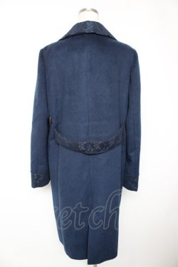 画像2: axes femme / レース襟チェスターコート M 紺 Y-25-12-23-130-AX-CO-SZ-ZY