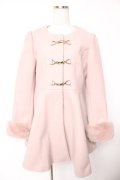 evelyn / ビット付きフレアコート M ピンク Y-25-12-23-132-LO-CO-SZ-ZY