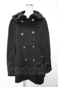 axes femme / 3WAY襟ケープコート M 黒 Y-25-12-23-136-AX-CO-SZ-ZY
