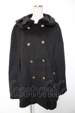 画像1: axes femme / 3WAY襟ケープコート M 黒 Y-25-12-23-136-AX-CO-SZ-ZY