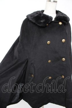 画像3: axes femme / 3WAY襟ケープコート M 黒 Y-25-12-23-136-AX-CO-SZ-ZY