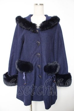 画像1: LIZ LISA / セーラー襟コート 0 紺 Y-25-12-23-137-LO-CO-SZ-ZY