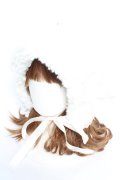 ATELIER　Ruby / 羊レースボアハット  白 Y-25-12-23-013-EL-AC-SZ-ZY