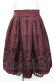 画像1: axes femme / 花フロッキープリントスカート M ワイン Y-25-12-23-143-AX-SK-SZ-ZY (1)