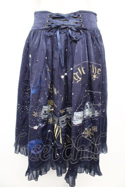 画像2: LeMiroie / Night on the Galactic Railroadスカート L ネイビー Y-25-12-23-146-LO-SK-SZ-ZY