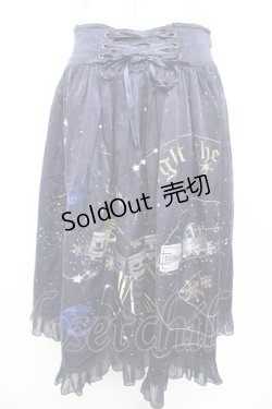 画像2: LeMiroie / Night on the Galactic Railroadスカート L ネイビー Y-25-12-23-146-LO-SK-SZ-ZI