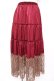 画像1: axes femme / 裾レースティアードスカート M ワイン Y-25-12-23-147-AX-SK-SZ-ZY (1)