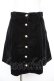 画像1: Ank Rouge / パールボタンベロアフレアスカート M 黒 Y-25-12-23-149-CA-SK-SZ-ZY (1)