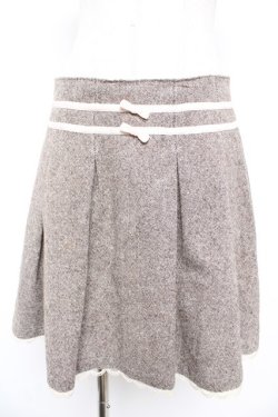 画像1: MILK / ツイードスカート  ブラウン Y-25-12-23-150-ML-SK-SZ-ZY