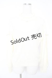 axes femme / 胸元ビジューニット M 生成り Y-25-12-23-014-AX-TO-SZ-ZY