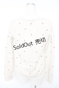 画像2: axes femme / ペガサスｘドット刺繍カーデ M ベージュ Y-25-12-23-015-AX-BL-SZ-ZY