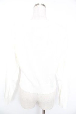 画像2: axes femme / バラ刺繍ブロッキングニット M 生成り Y-25-12-23-016-AX-TO-SZ-ZY