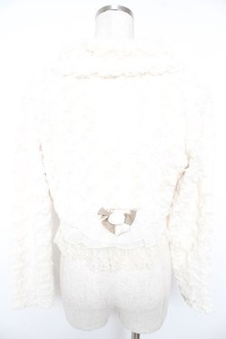 画像2: axes femme / ファーショートボレロ  生成り Y-25-12-23-024-AX-TO-SZ-ZY