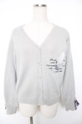 axes femme / ディテクティブ刺繍ニットカーディガン F グレー Y-25-12-23-026-AX-TO-SZ-ZY