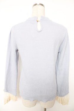 画像2: axes femme / バラモチーフカットプルオーバー M サックス Y-25-12-23-027-AX-TO-SZ-ZY