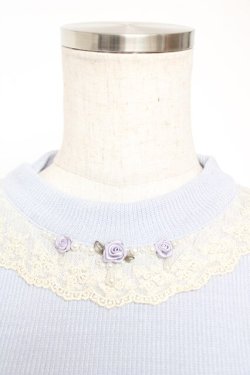 画像3: axes femme / バラモチーフカットプルオーバー M サックス Y-25-12-23-027-AX-TO-SZ-ZY