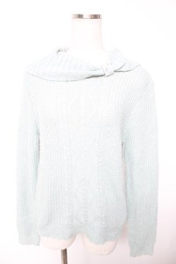 画像1: axes femme / リボンネック風ニット M ミント Y-25-12-23-029-AX-TO-SZ-ZY