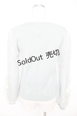 画像2: axes femme / ローズリボン刺繍ニットカーデ M ミント Y-25-12-23-030-AX-TO-SZ-ZS