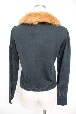 画像2: axes femme / ファー襟付きニットカーディガン M グリーン Y-25-12-23-031-AX-TO-SZ-ZY