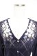 画像3: axes femme / 花刺繍ダイヤ編みニットカーディガン M 紺 Y-25-12-23-032-AX-TO-SZ-ZY (3)