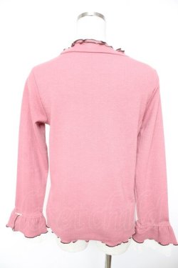 画像2: axes femme / 袖レース配色メローフリルプルオーバー F ピンク Y-25-12-23-036-AX-TO-SZ-ZS