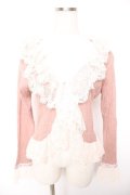 axes femme / レースフリルニットボレロ  ピンク Y-25-12-23-037-AX-TO-SZ-ZY