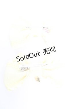 画像2: Angelic Pretty / CuteギンガムグログランリボンクリップSet  イエロー Y-25-12-25-048-AP-AC-SZ-ZY