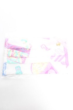 画像1: Angelic Pretty / Fancy Candyマスクカバー  ホワイト Y-25-12-25-049-AP-ZA-SZ-ZY