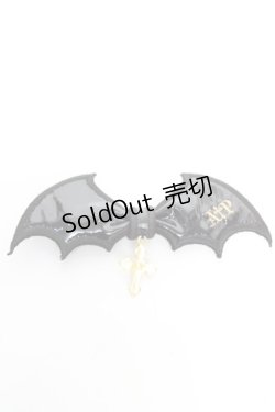 画像1: Angelic Pretty / Horror Bat Crossクリップ  ブラック Y-25-12-25-053-AP-AC-SZ-ZS