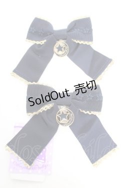 画像1: Angelic Pretty / MoonlightリボンクリップSet  ネイビー Y-25-12-25-060-AP-AC-SZ-ZY