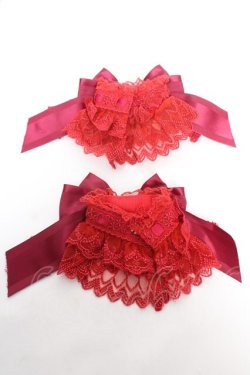 画像2: Angelic Pretty / お姫様レースカフス  ワイン Y-25-12-25-071-AP-ZA-SZ-ZY