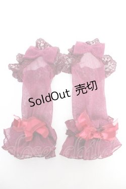 画像1: Angelic Pretty / Midnightレースグローブ  ワイン Y-25-12-25-072-AP-ZA-SZ-ZY