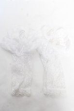 画像2: MARBLE / モチーフ付き指先ボリュームレースグローブ  ホワイト Y-25-12-25-073-GO-ZA-SZ-ZY (2)