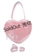 Snowdrop to Saint Maria / エナメルハートバッグ  ボルドー Y-25-12-25-080-LO-BG-SZ-ZY