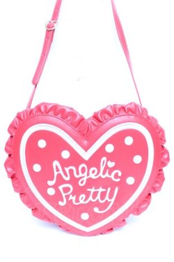 画像1: Angelic Pretty / ドットロゴハートショルダーバッグ  赤 Y-25-12-25-081-AP-BG-SZ-ZY