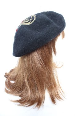 画像4: Angelic Pretty / Antique Crownベレー帽  黒 Y-25-12-25-084-AP-AC-SZ-ZY