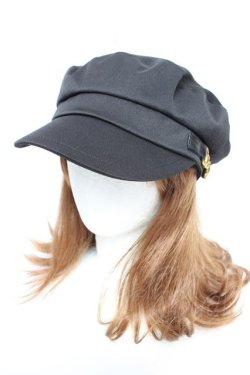 画像1: axes femme POETIQUE / ビット付きキャスケット 57.5cm 黒 Y-25-12-25-085-AX-AC-SZ-ZY