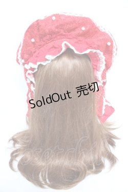 画像3: Angelic Pretty / Dramatic Heart ボンネット風カチューシャ  レッド Y-25-12-25-089-AP-AC-SZ-ZY