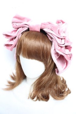 画像1: Hoshibako Works / お人形風ラッピングリボンカチューシャ  ピンク Y-25-12-25-090-LO-AC-SZ-ZY