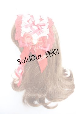 画像2: Angelic Pretty / レースハートチャームバラレースヘッドドレス  レッド Y-25-12-25-094-AP-AC-SZ-ZY