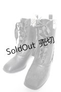 axes femme / レースアップショートブーツ L 黒 Y-25-12-25-095-AX-SH-SZ-ZY
