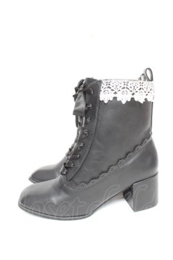 画像2: axes femme / レースアップショートブーツ L 黒 Y-25-12-25-095-AX-SH-SZ-ZY