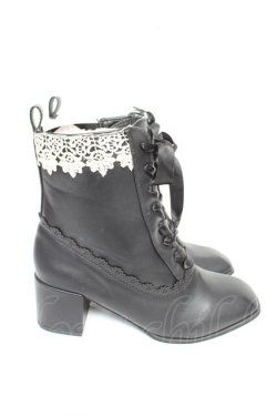 画像4: axes femme / レースアップショートブーツ L 黒 Y-25-12-25-095-AX-SH-SZ-ZY